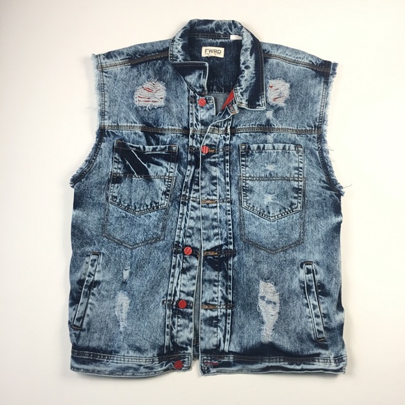 4xl denim vest